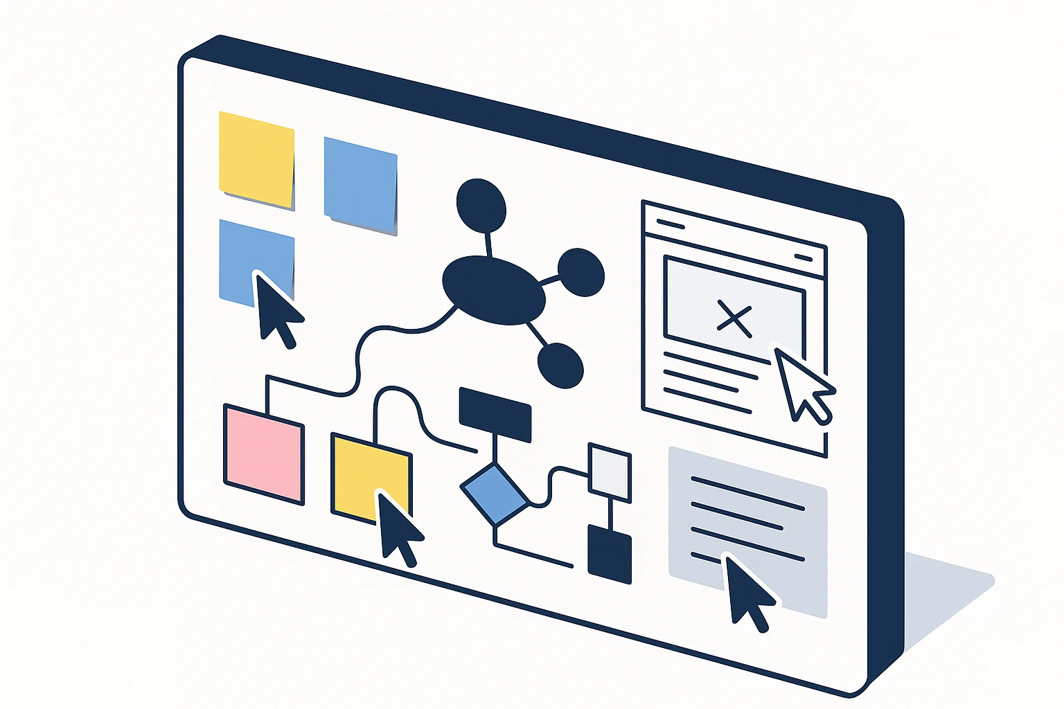 Miroビジュアルコラボレーションプラットフォームの概念図