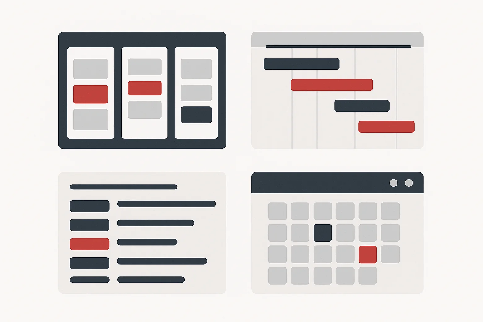 柔軟なプロジェクトビュー